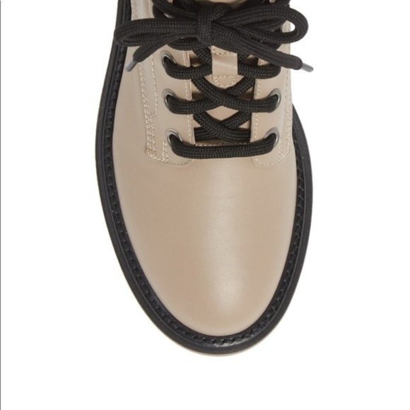 AGL Attilio Giusti Leombruni Stone Leather Lace Up Bootie NWT Rubber Sole - Picture 5 of 6